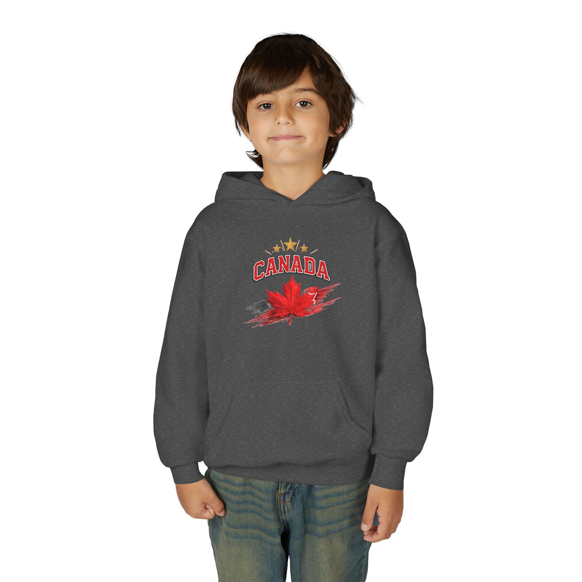 Canada Maple Leaf Youth Hoodie — Patriotic Canadian Youth  Sweatshirt