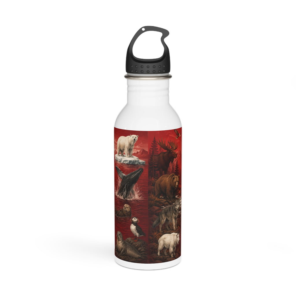 Canadian Maple Leaf Water Bottle — Mountain & Wildlife Stainless Steel Bottle