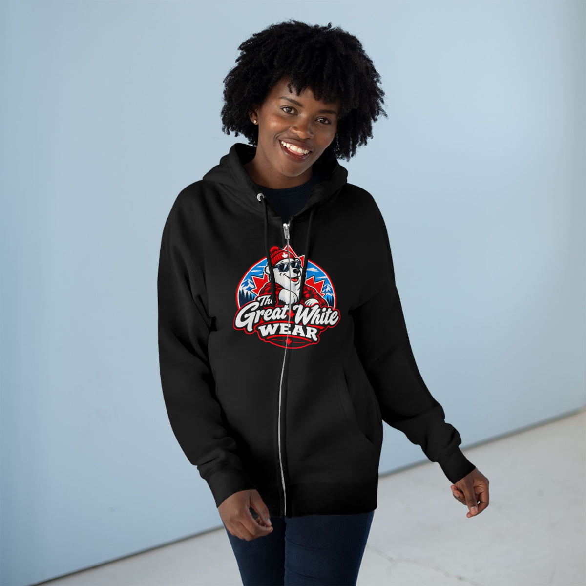Great White Wear Polar Bear Womens Graphic Hoodie