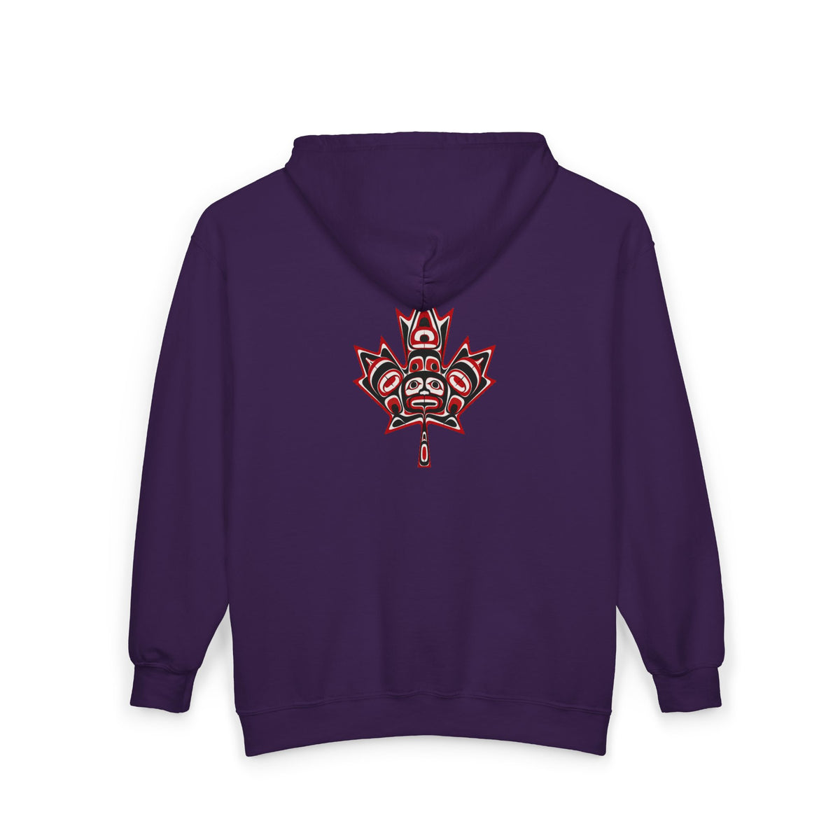 Full-Zip Hoodie with Indigenous-Inspired Maple Leaf Graphic
