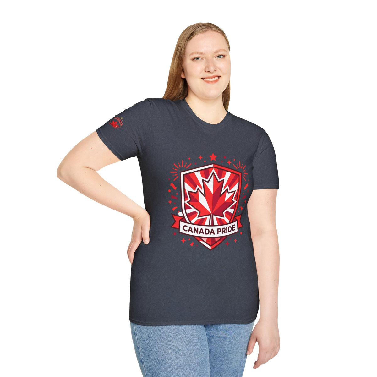 Womens Canada Pride T-Shirt — Red Maple Shield Canada Pride Tee