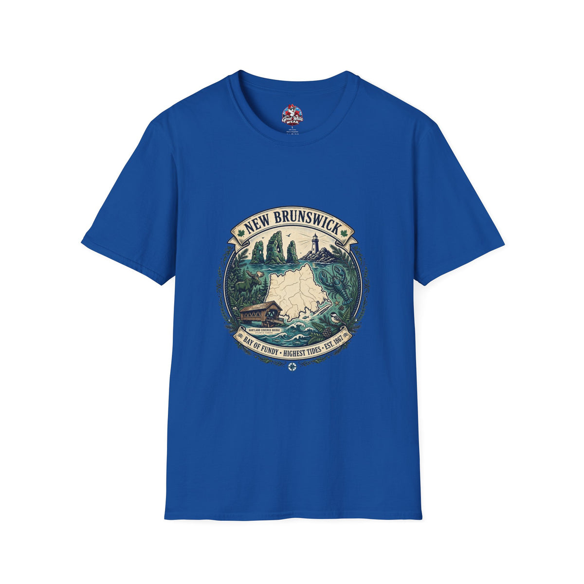 New Brunswick Vintage Map T-Shirt