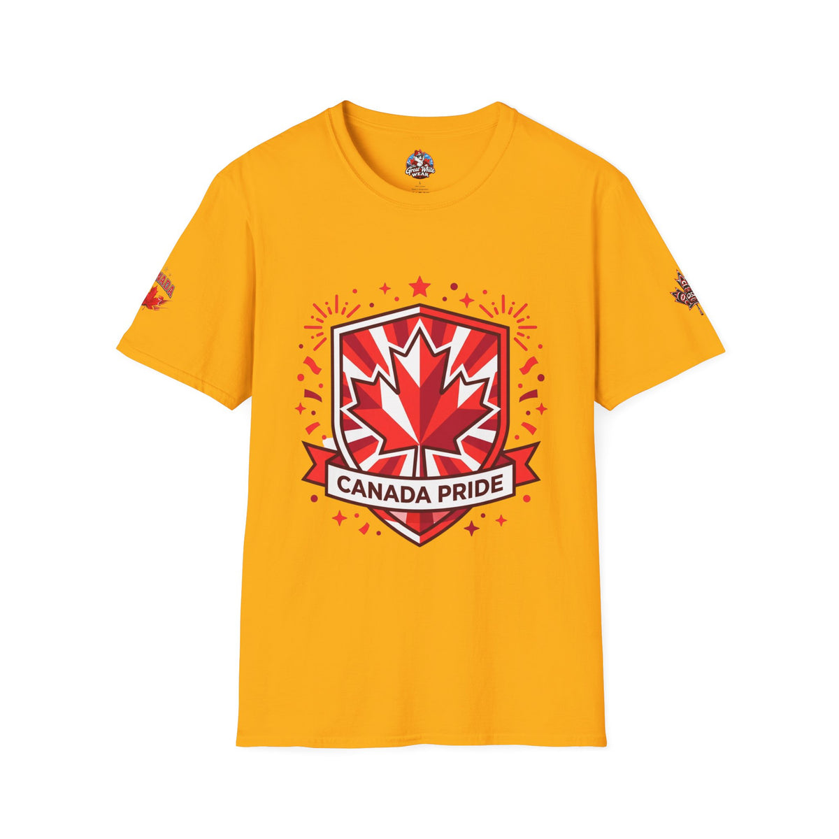 Womens Canada Pride T-Shirt — Red Maple Shield Canada Pride Tee