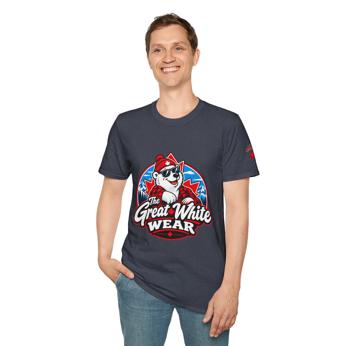 Great White Wear Polar Bear Mens Graphic T‑Shirt