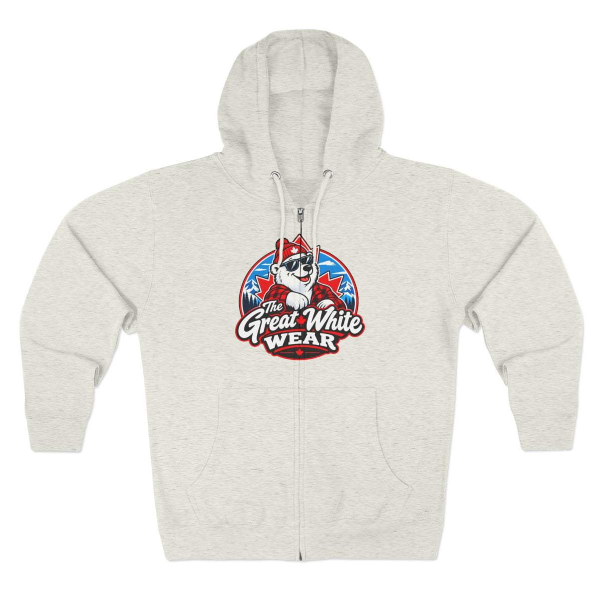 Great White Wear Polar Bear Mens Graphic Hoodie