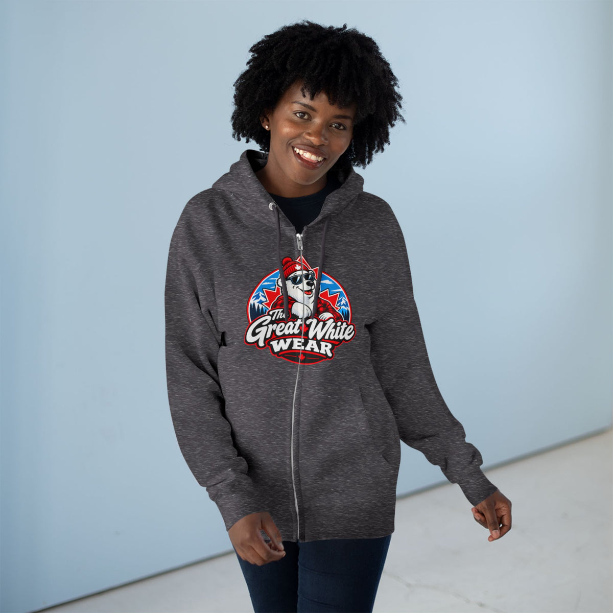 Great White Wear Polar Bear Womens Graphic Hoodie