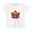 Youth Tee – Autumn Maple Leaf Lake Scene Graphic