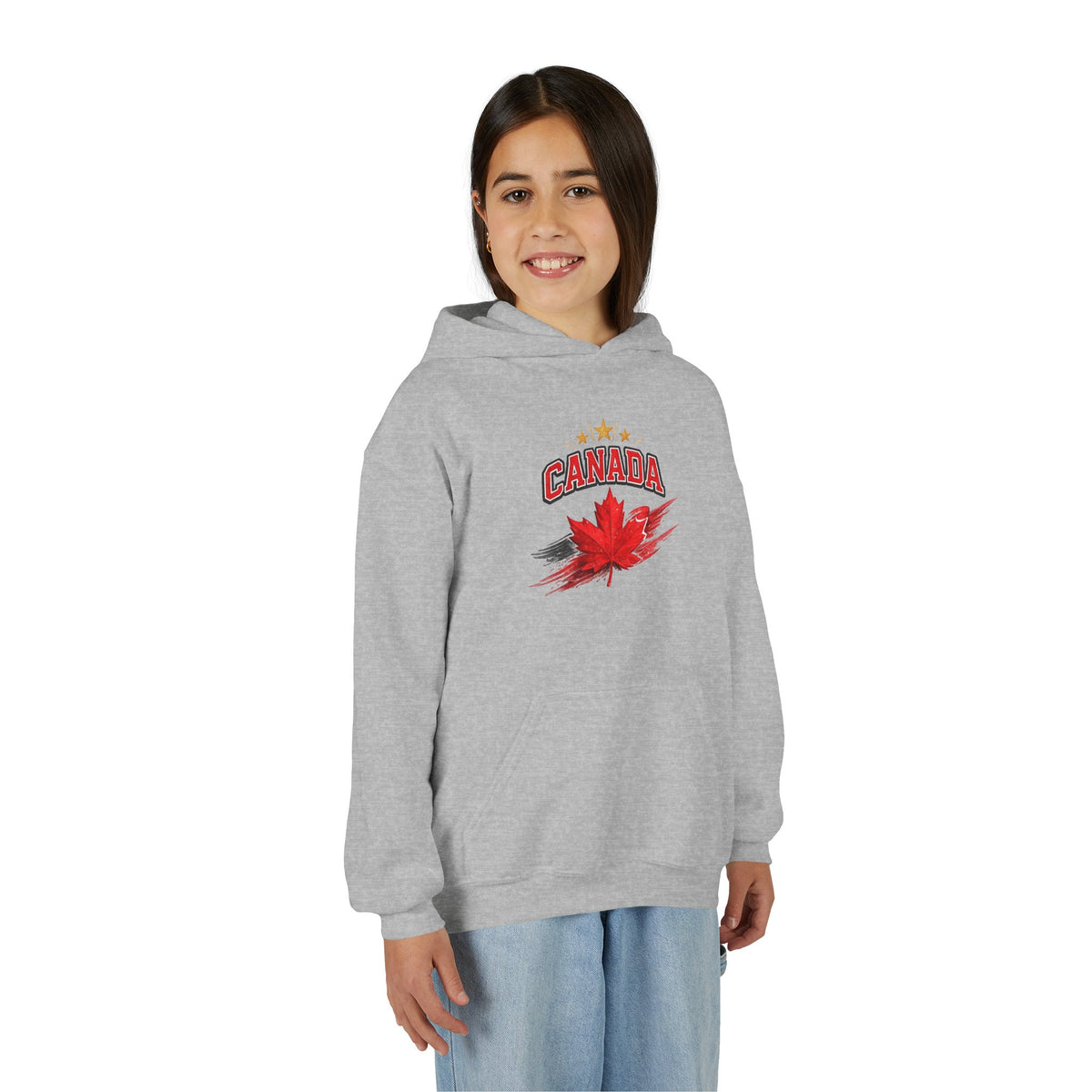 Canada Maple Leaf Youth Hoodie — Patriotic Canadian Youth  Sweatshirt