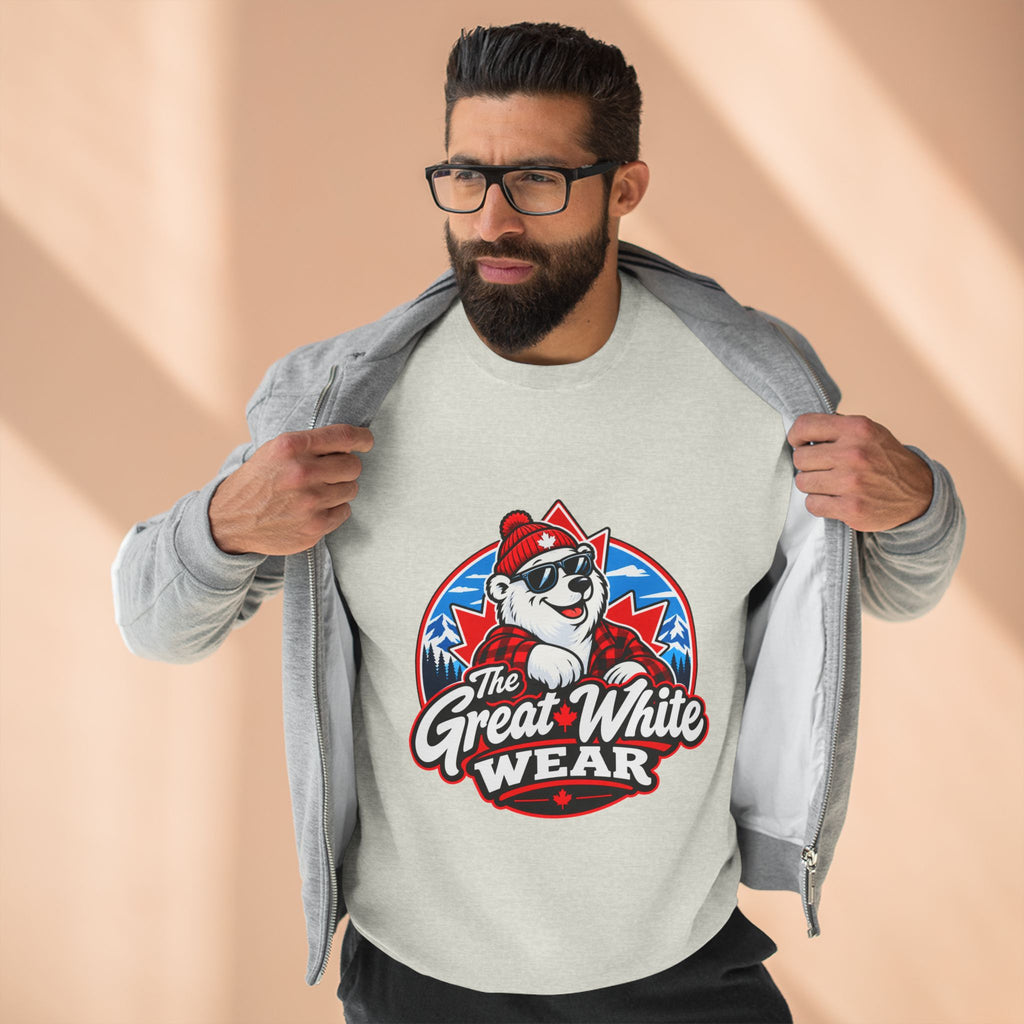 Great White Wear Polar Bear Mens Graphic Sweater