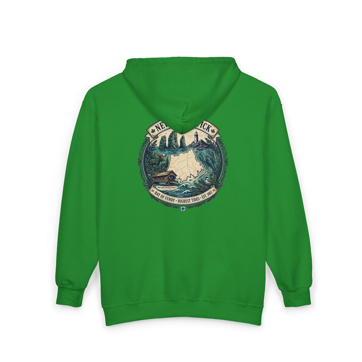 New Brunswick Vintage  Map Hoodie