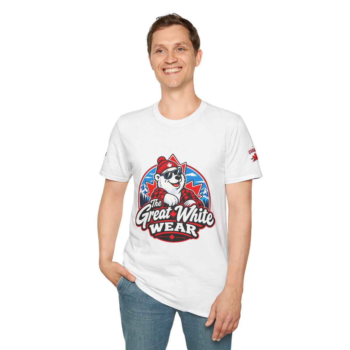 Great White Wear Polar Bear Mens Graphic T‑Shirt