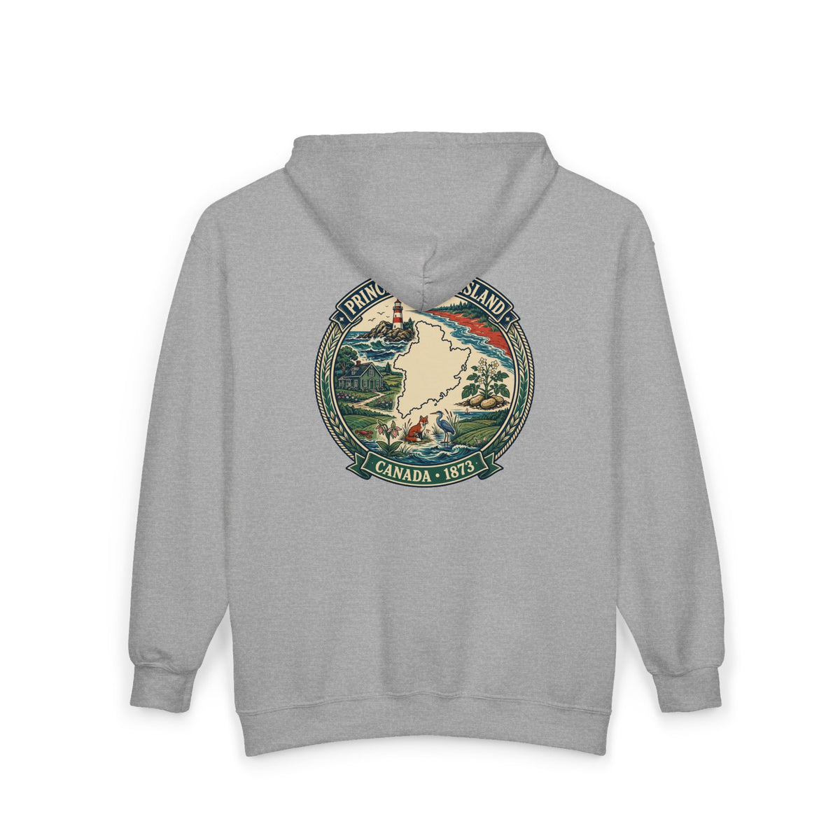 Prince Edward Island Vintage Map Hoodie— Canada 1873 Travel Hoodie