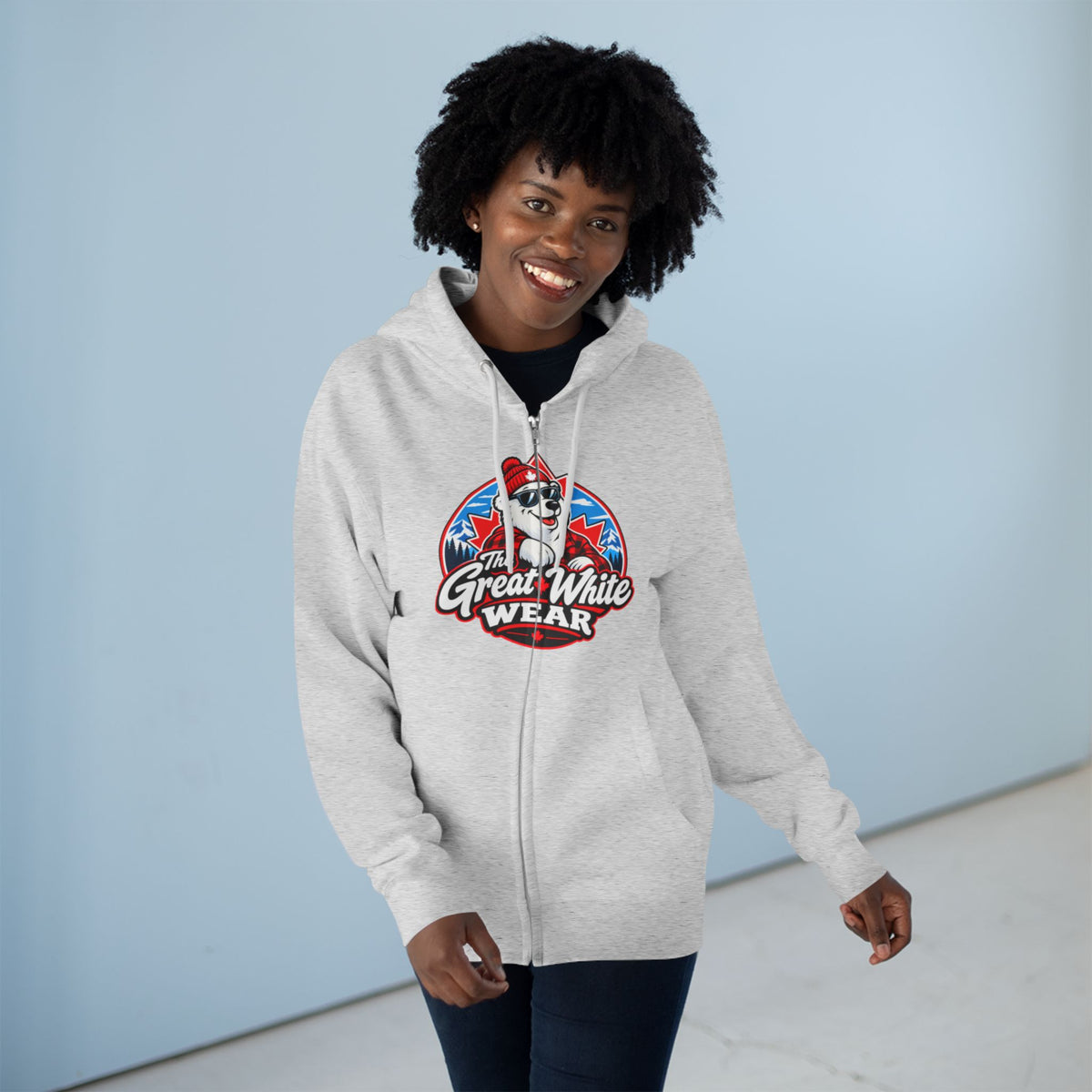 Great White Wear Polar Bear Womens Graphic Hoodie