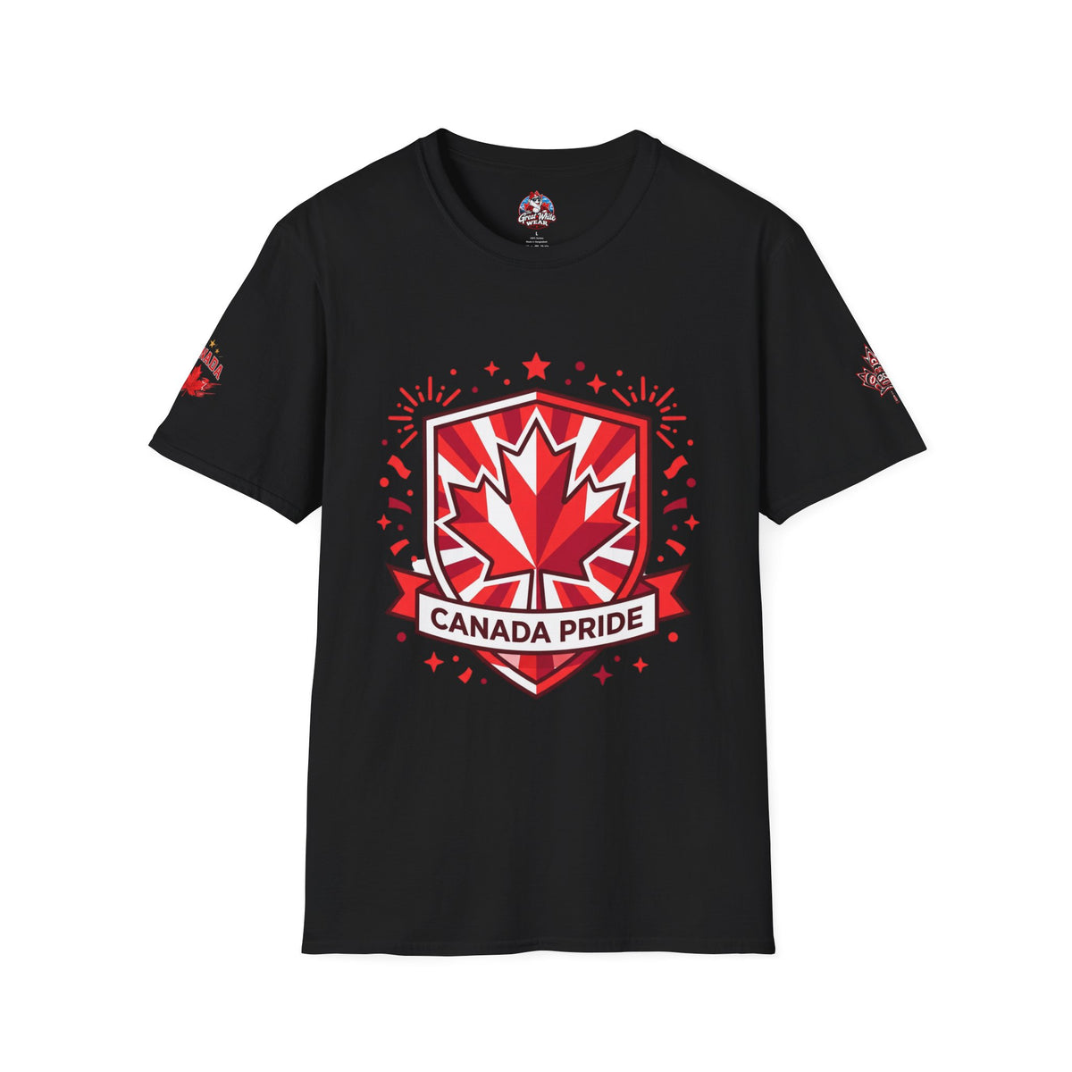 Womens Canada Pride T-Shirt — Red Maple Shield Canada Pride Tee