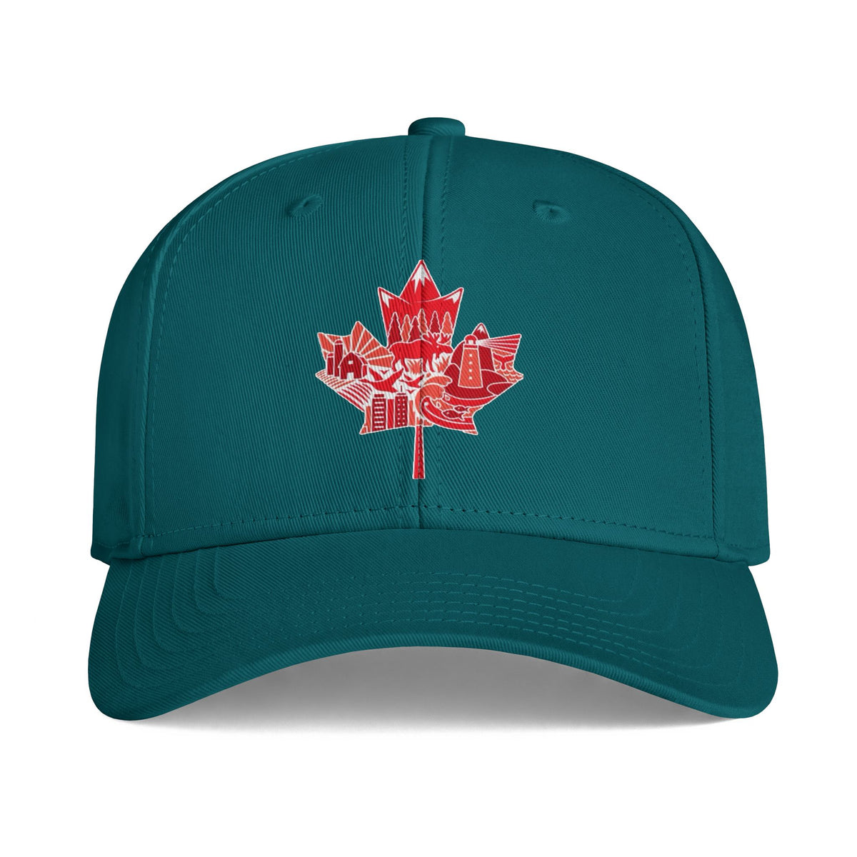 Canadian Maple Leaf Icon Cap – Red Skyline Patch Baseball Hat