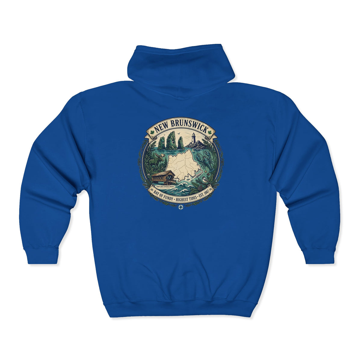New Brunswick Vintage  Map Hoodie