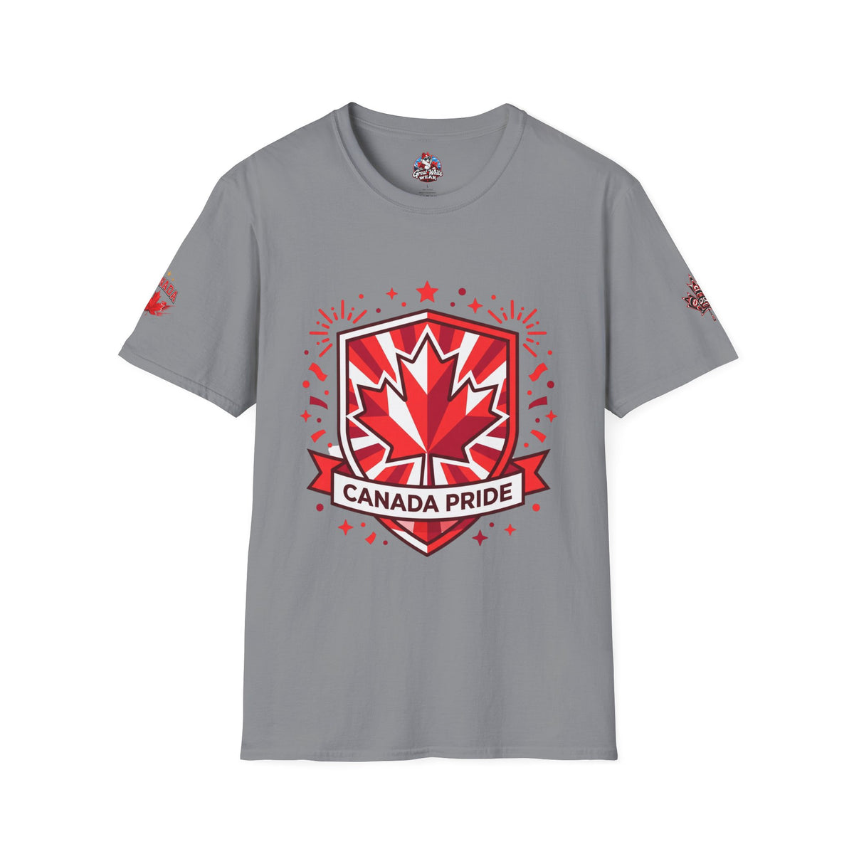 Womens Canada Pride T-Shirt — Red Maple Shield Canada Pride Tee