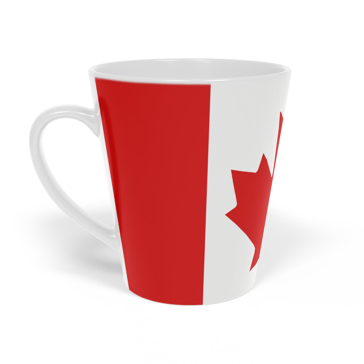 Canadian Maple Leaf Latte Mug — 12oz Canada Flag Coffee Cup