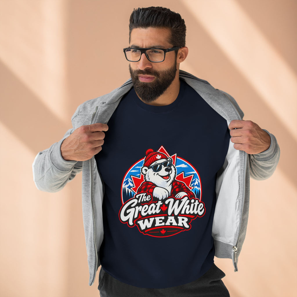 Great White Wear Polar Bear Mens Graphic Sweater