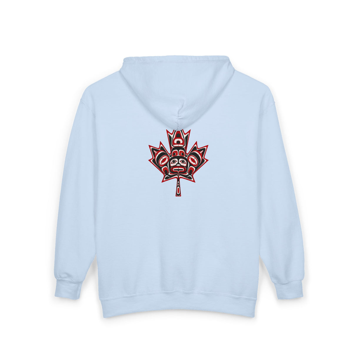 Full-Zip Hoodie with Indigenous-Inspired Maple Leaf Graphic