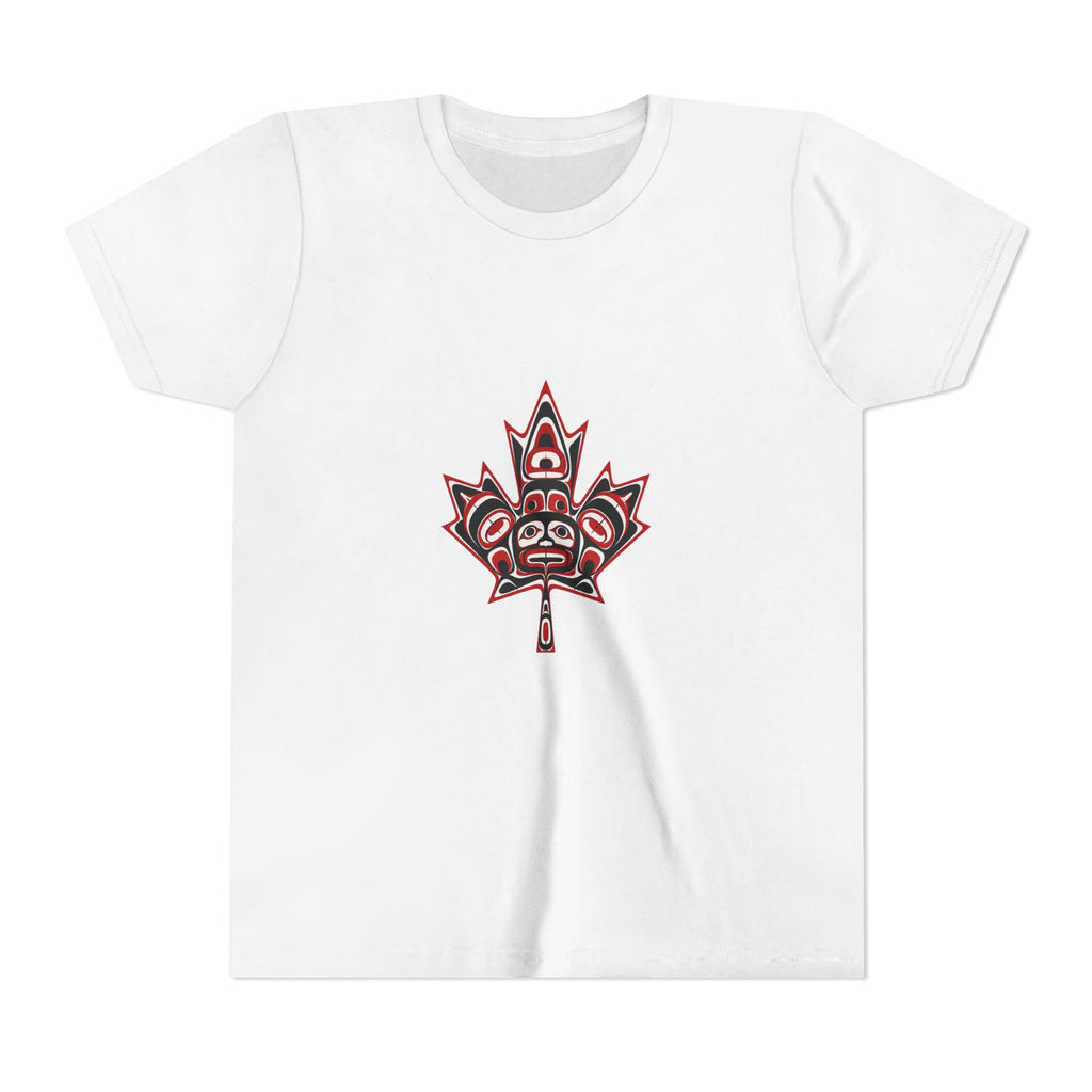 Youth Tee — Indigenous-Style Maple Leaf Graphic