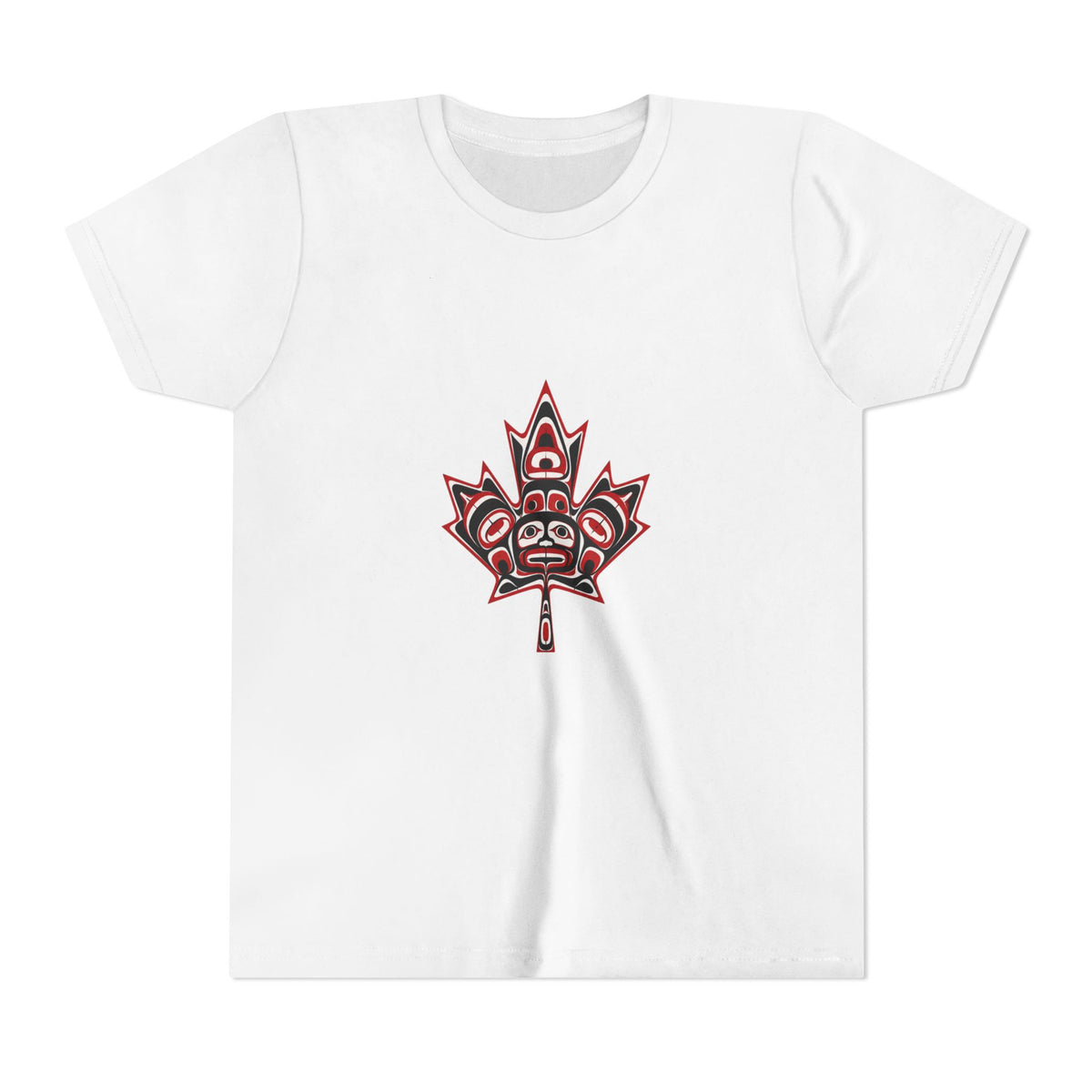 Youth Tee — Indigenous-Style Maple Leaf Graphic