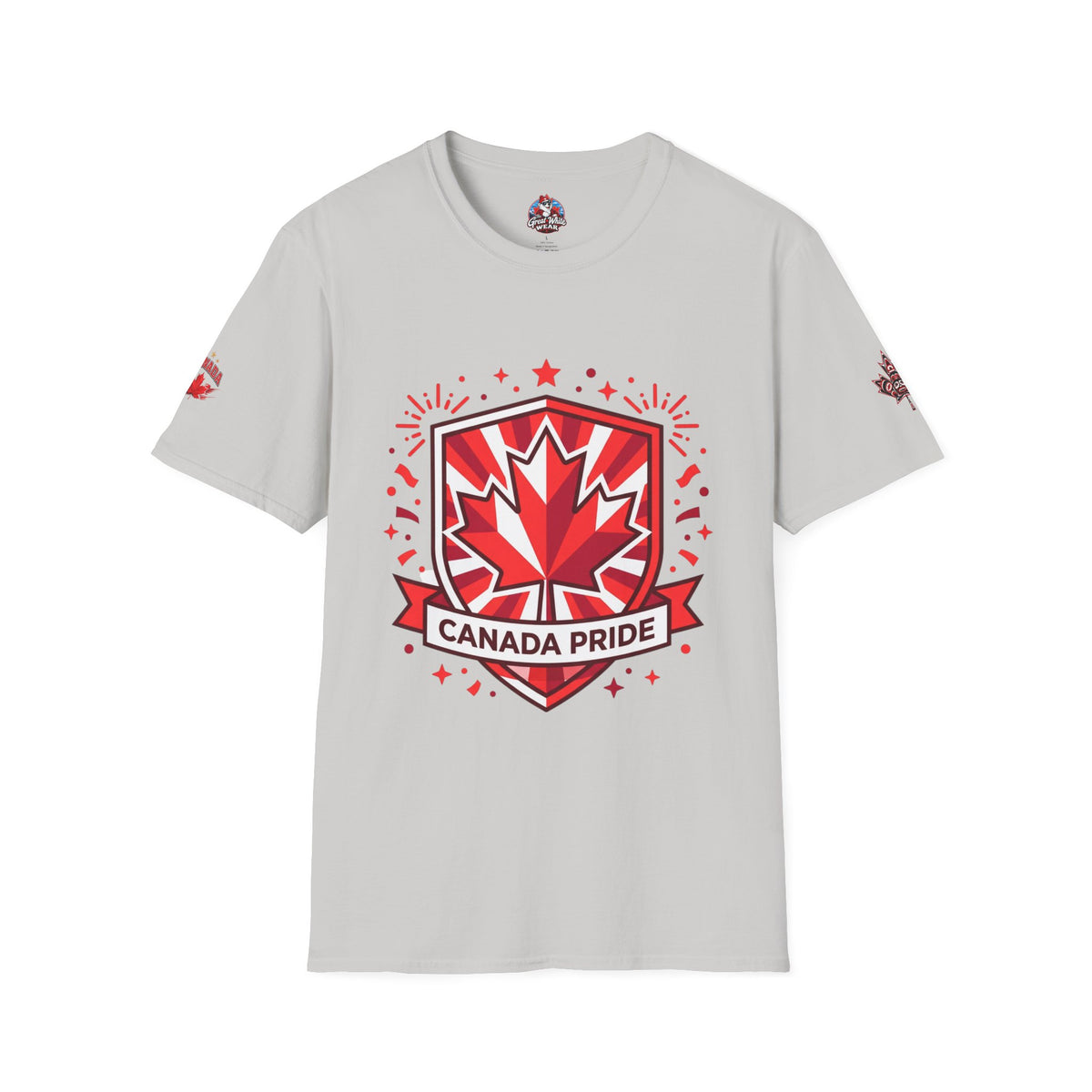 Mens Canada Pride T-Shirt — Red Maple Shield Design