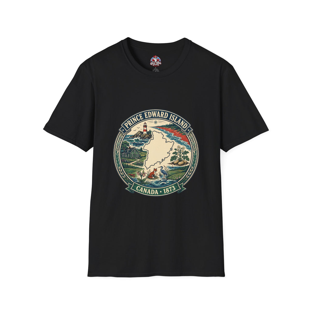 Prince Edward Island Vintage Map T-Shirt — Canada 1873 Travel Tee