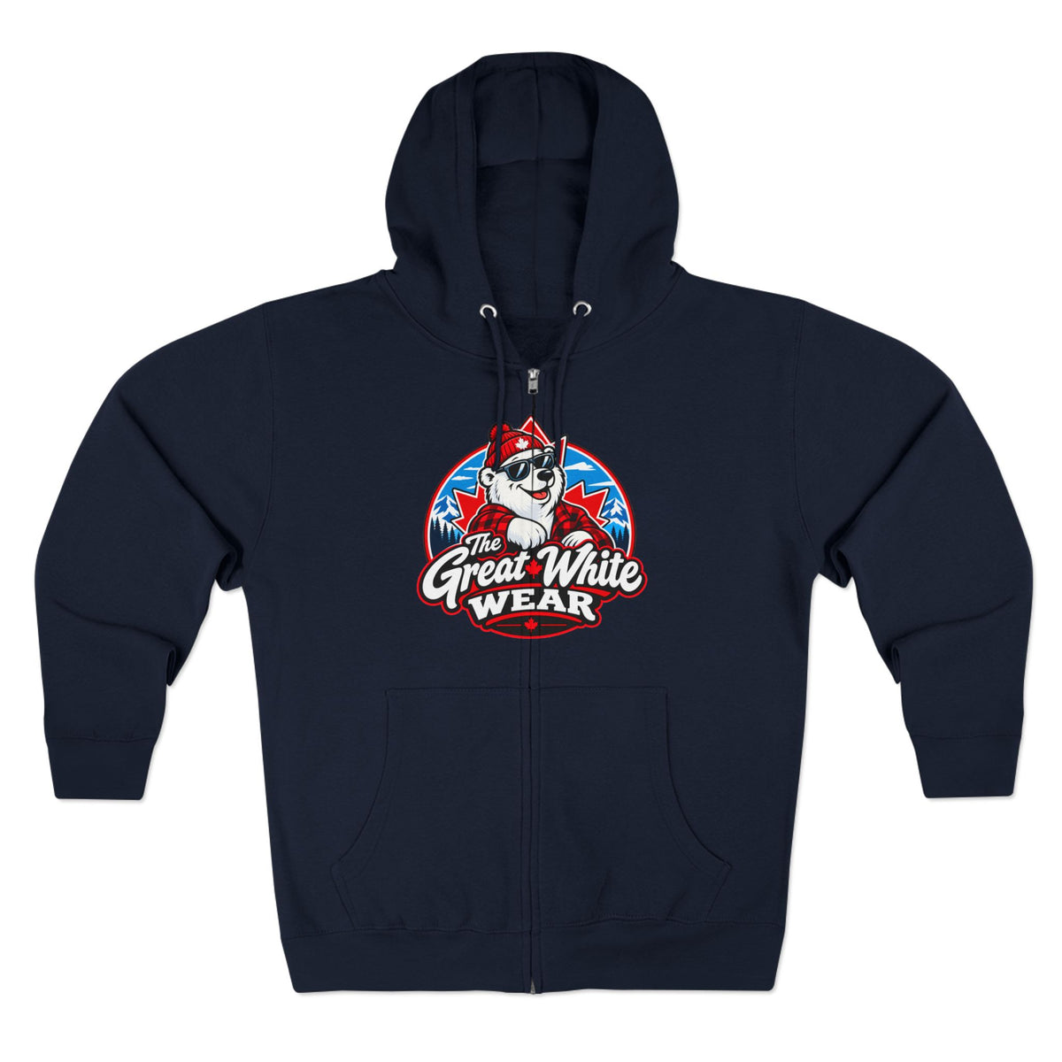 Great White Wear Polar Bear Womens Graphic Hoodie