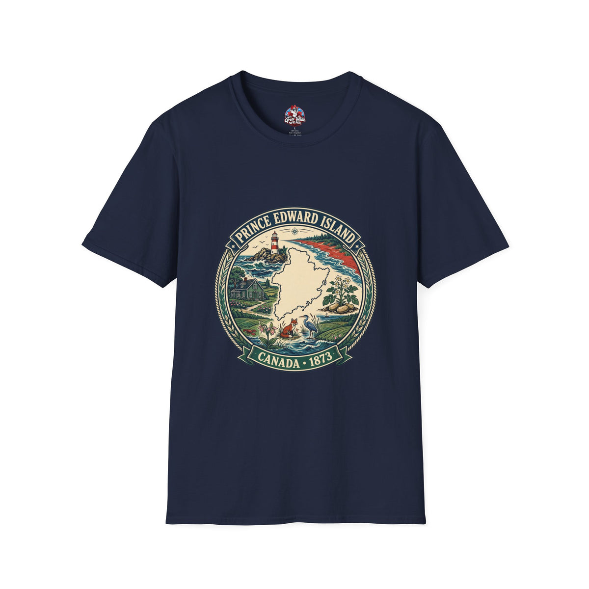 Prince Edward Island Vintage Map T-Shirt — Canada 1873 Travel Tee