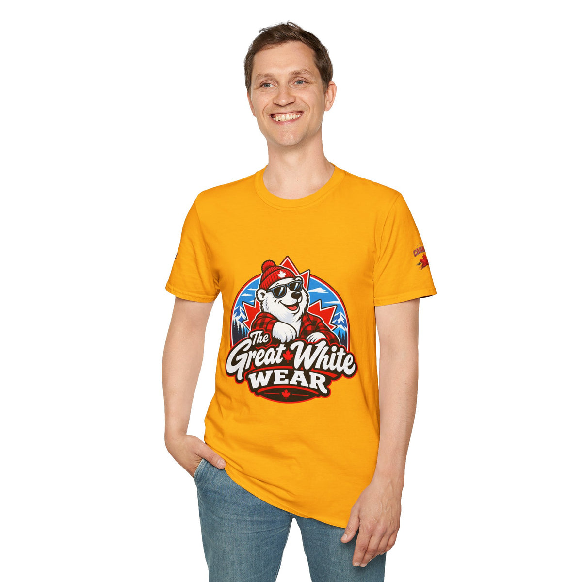 Great White Wear Polar Bear Mens Graphic T‑Shirt