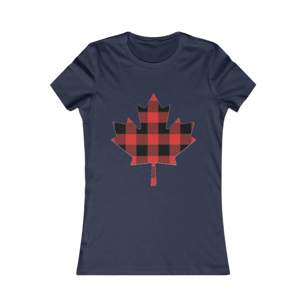 Women's Buffalo Plaid Maple Leaf Tee
