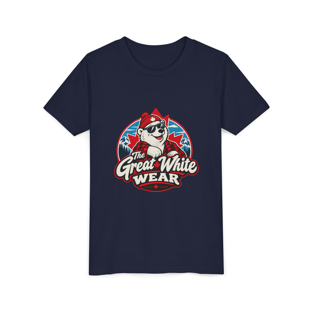 Youth Tee — 'The Great White Wear' Husky Graphic T-Shirt