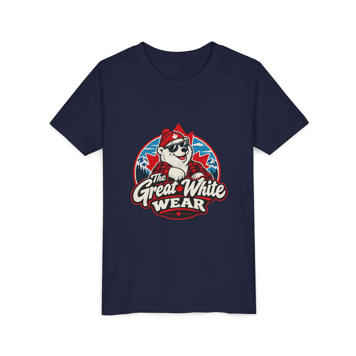 Youth Tee — 'The Great White Wear' Husky Graphic T-Shirt