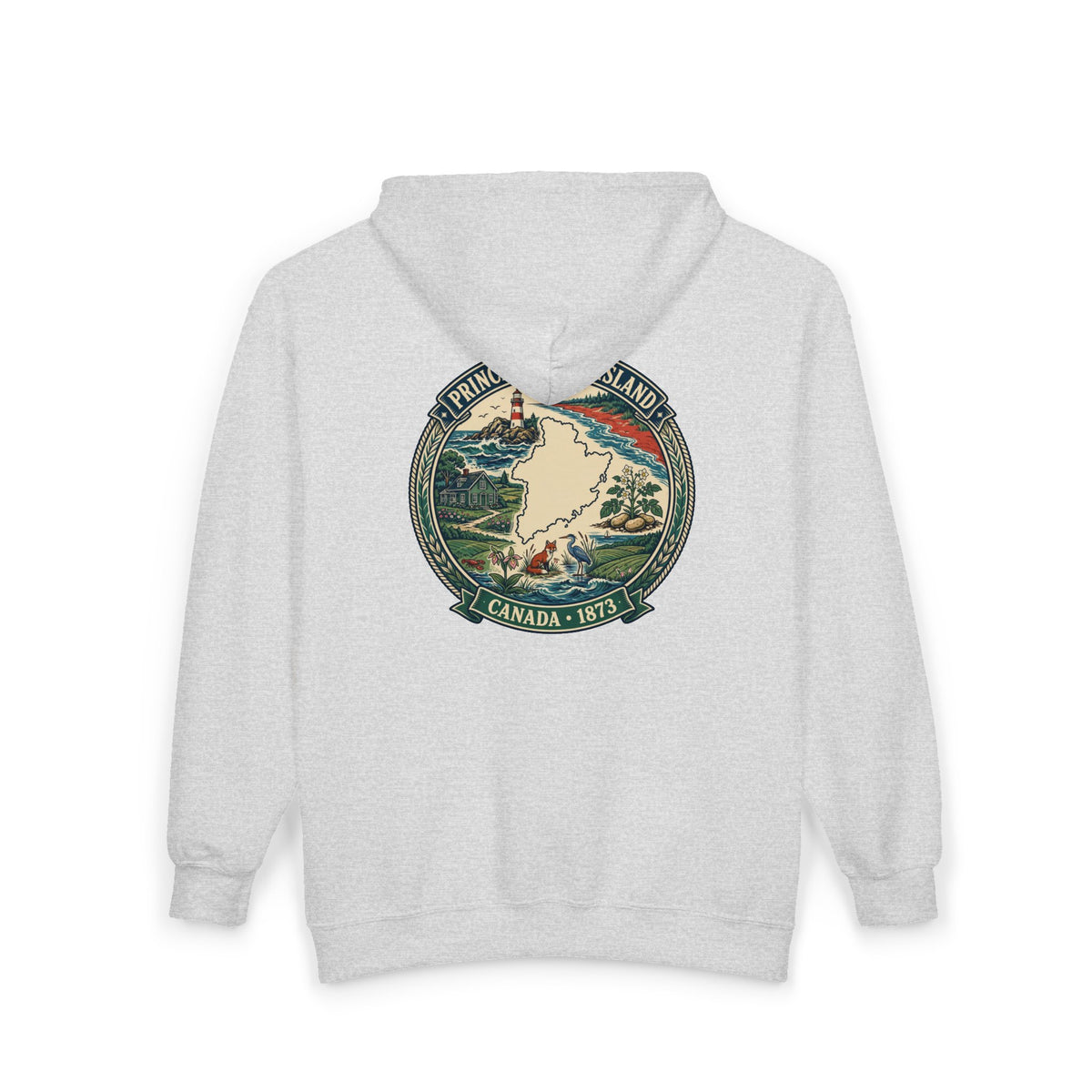 Prince Edward Island Vintage Map Hoodie— Canada 1873 Travel Hoodie