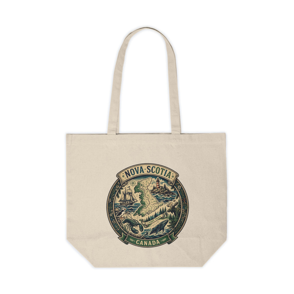 Nova Scotia Canada Vintage Crest Tote Bag — Canvas Shopping Tote