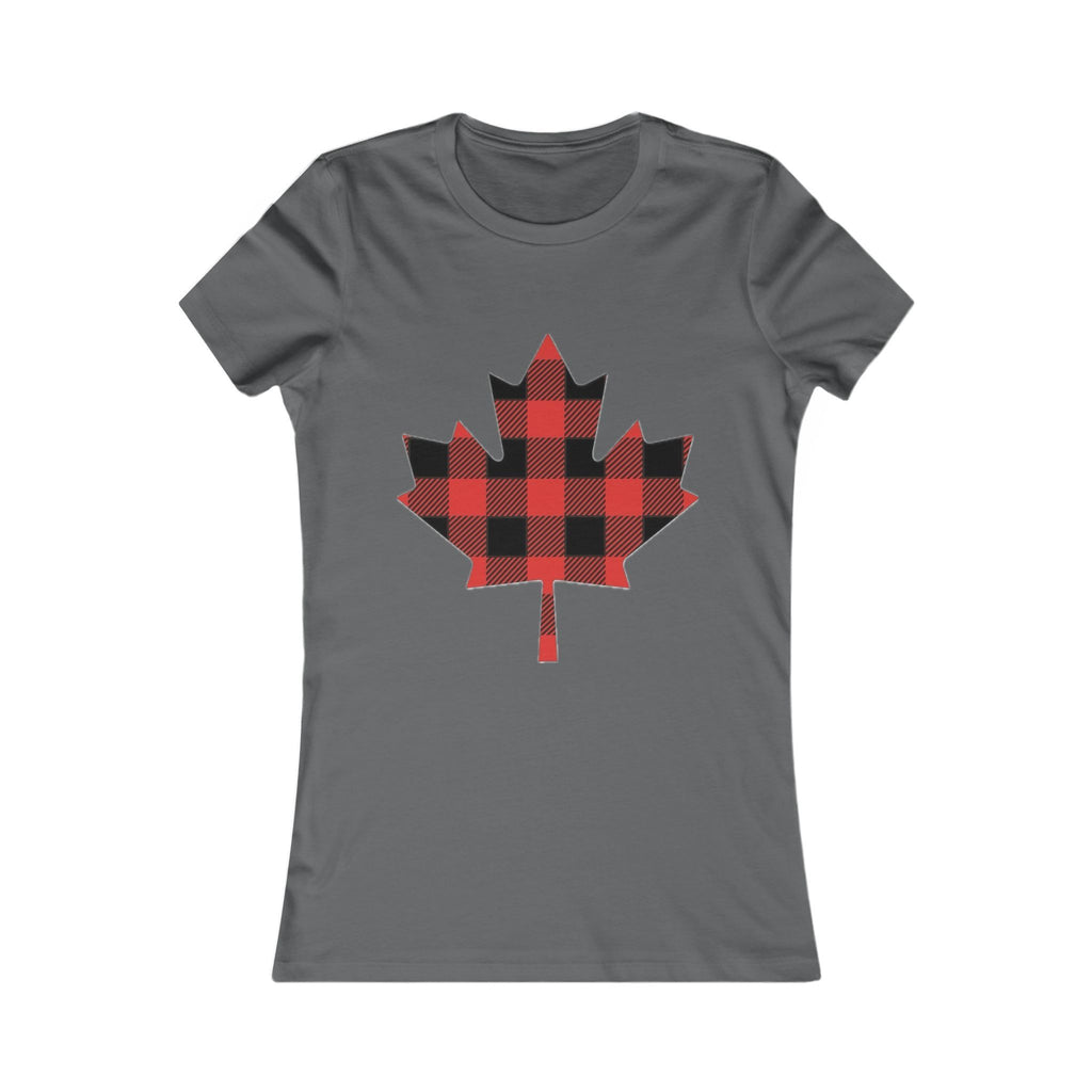 Women's Buffalo Plaid Maple Leaf Tee