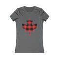 Women's Buffalo Plaid Maple Leaf Tee