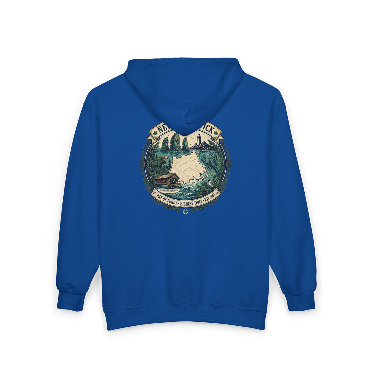 New Brunswick Vintage  Map Hoodie