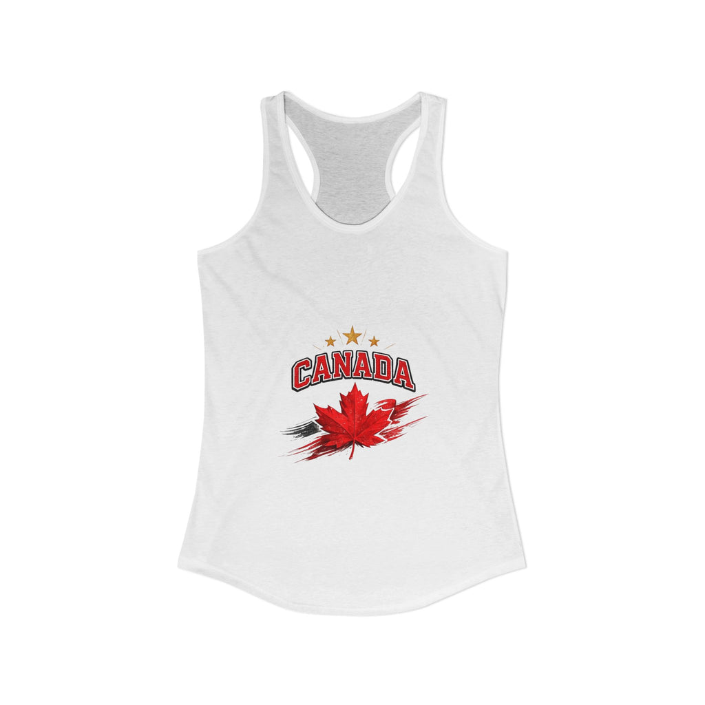 Canadian Maple Leaf Womens Racerback Tank Top — Canadian Pride Flag Design
