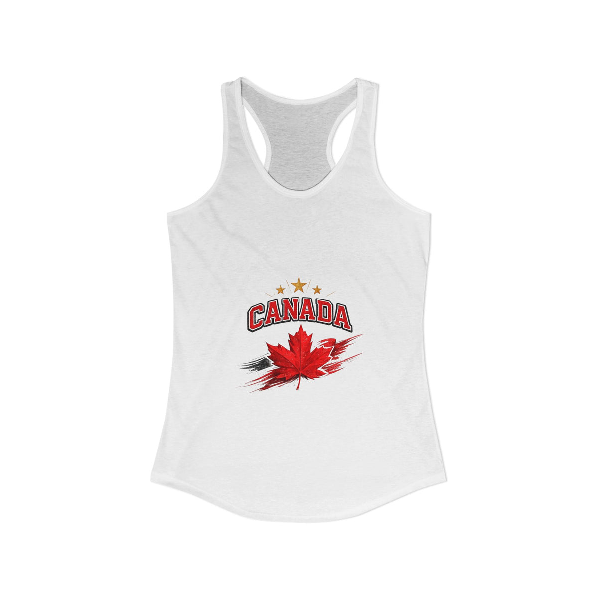 Canadian Maple Leaf Womens Racerback Tank Top — Canadian Pride Flag Design