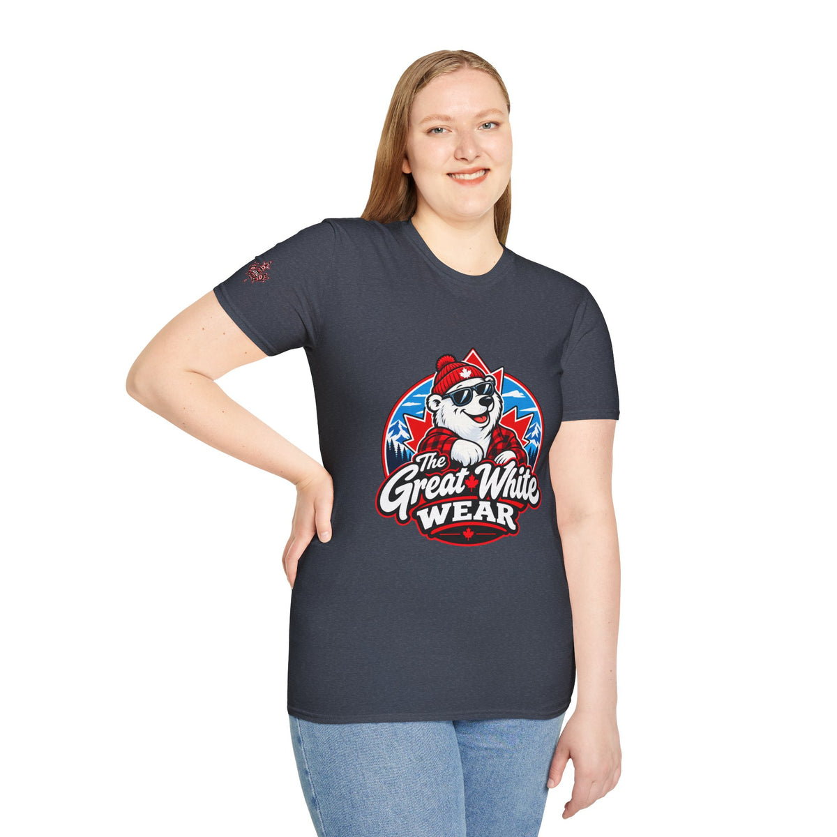 Great White Wear Polar Bear Womens Graphic T‑Shirt