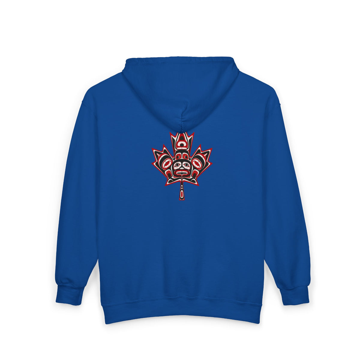 Full-Zip Hoodie with Indigenous-Inspired Maple Leaf Graphic