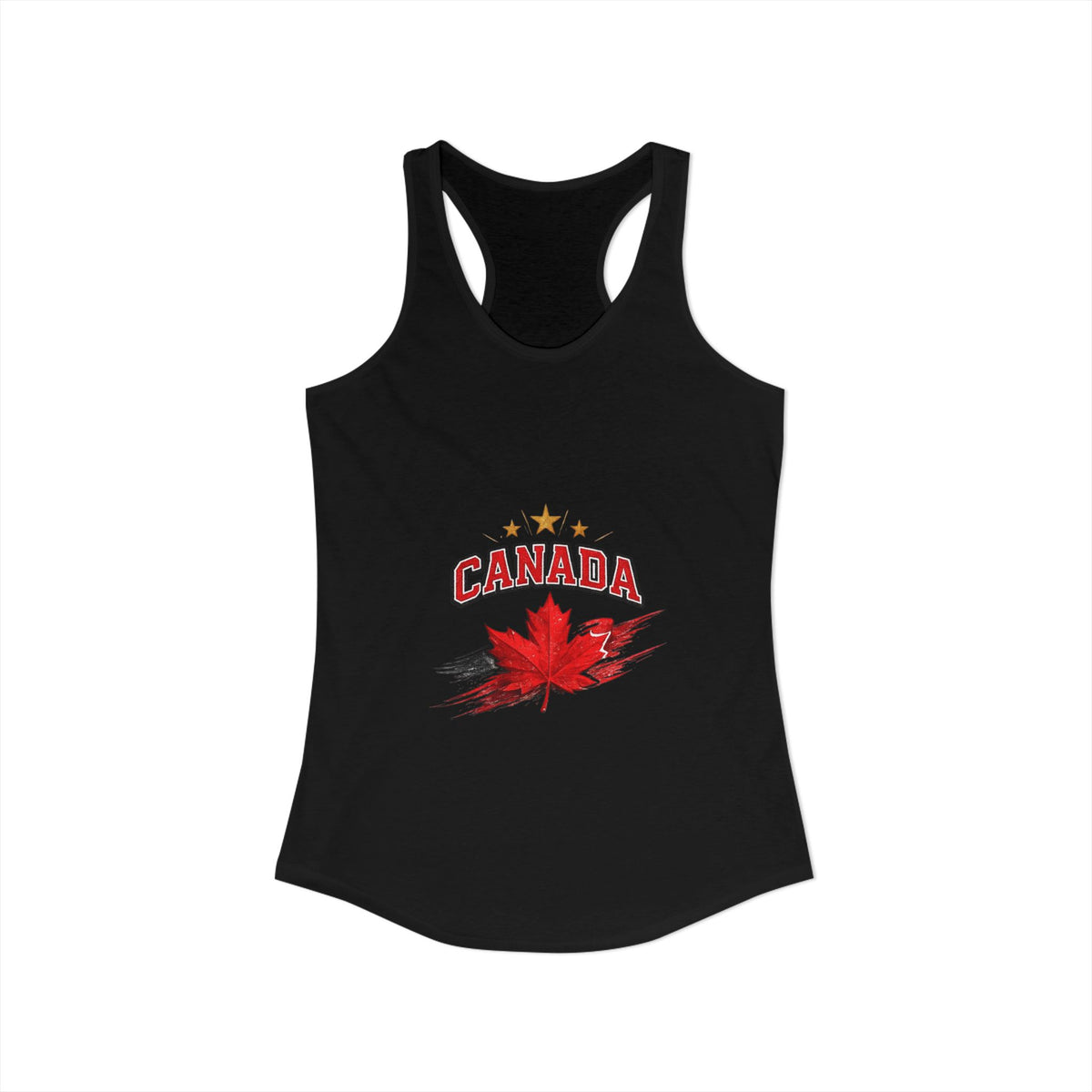 Canadian Maple Leaf Womens Racerback Tank Top — Canadian Pride Flag Design