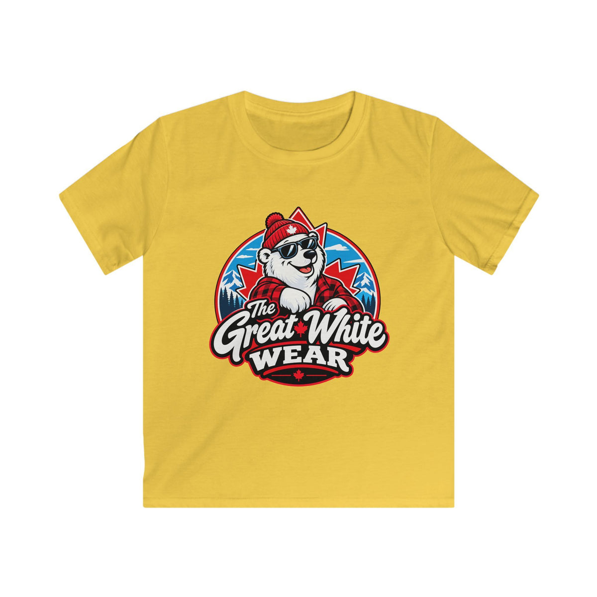 Great White Wear Polar Bear Kids Graphic T‑Shirt