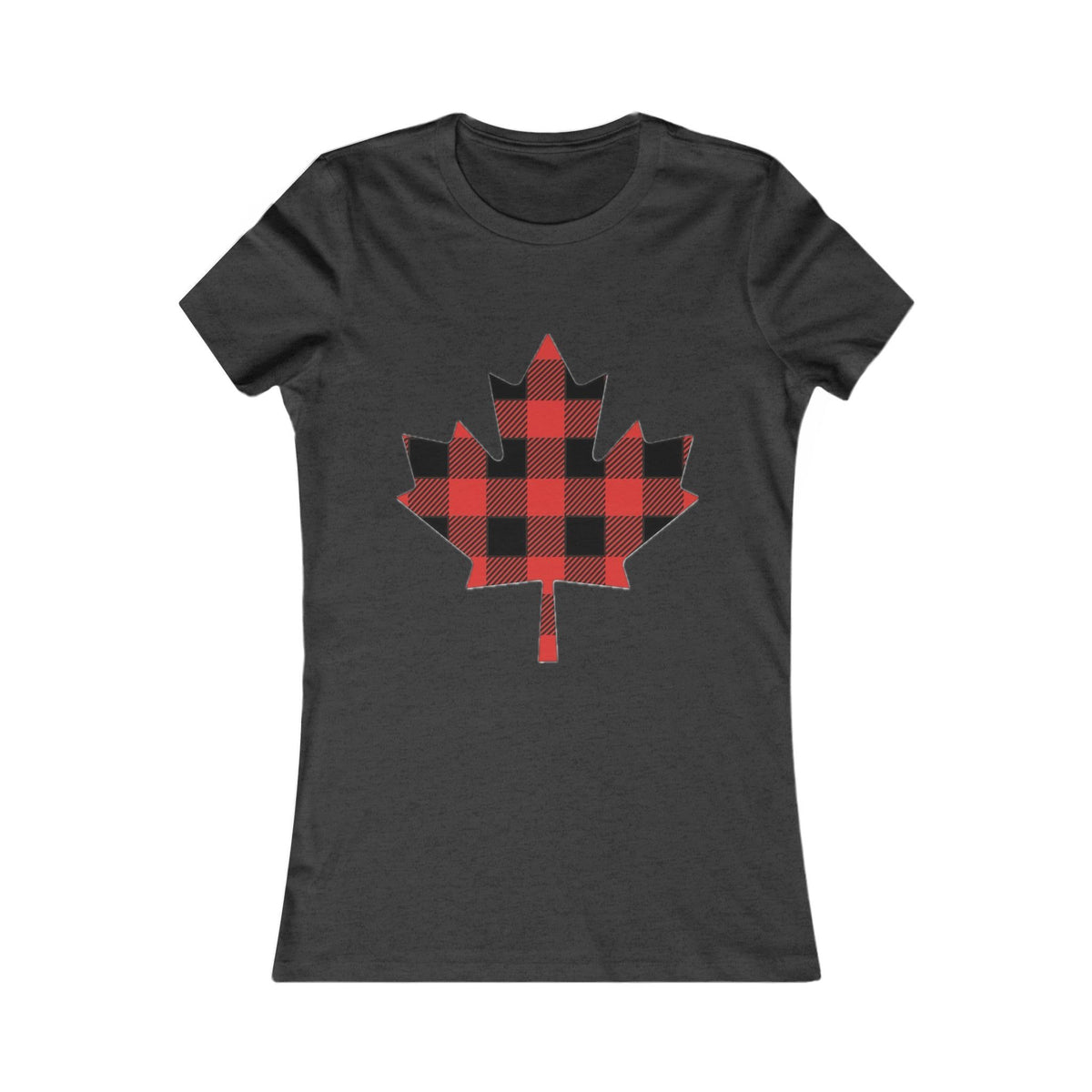 Women's Buffalo Plaid Maple Leaf Tee