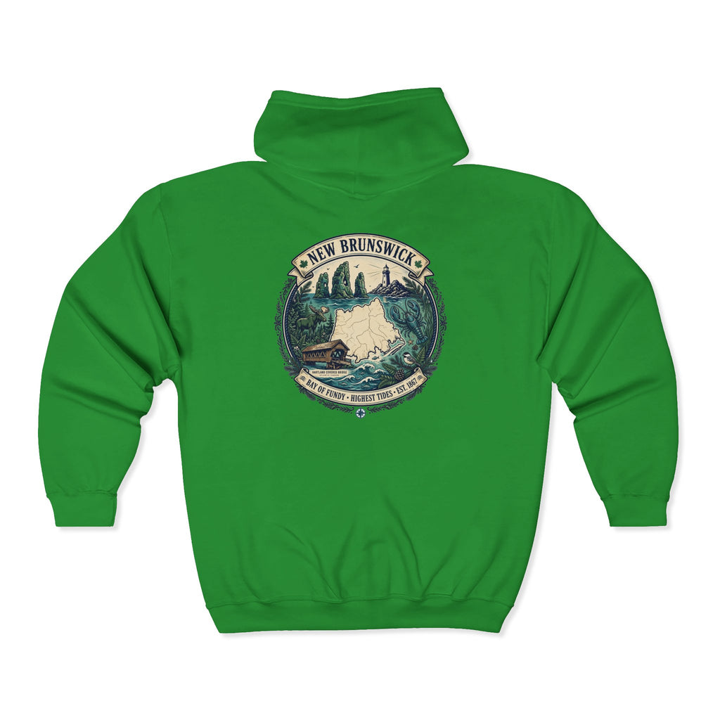 New Brunswick Vintage  Map Hoodie