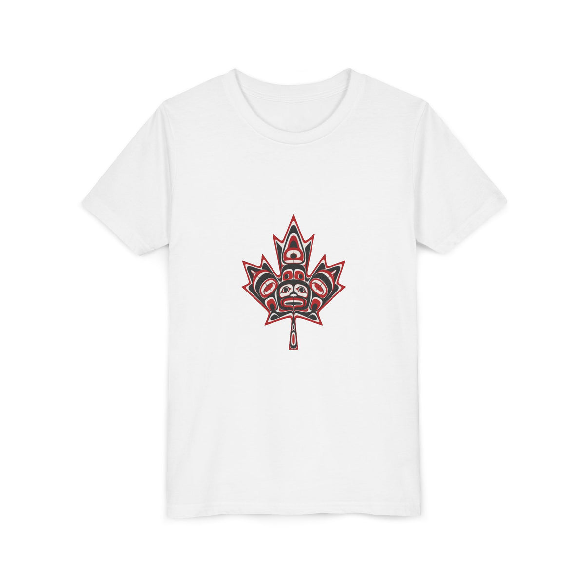 Youth Tee — Indigenous-Style Maple Leaf Graphic