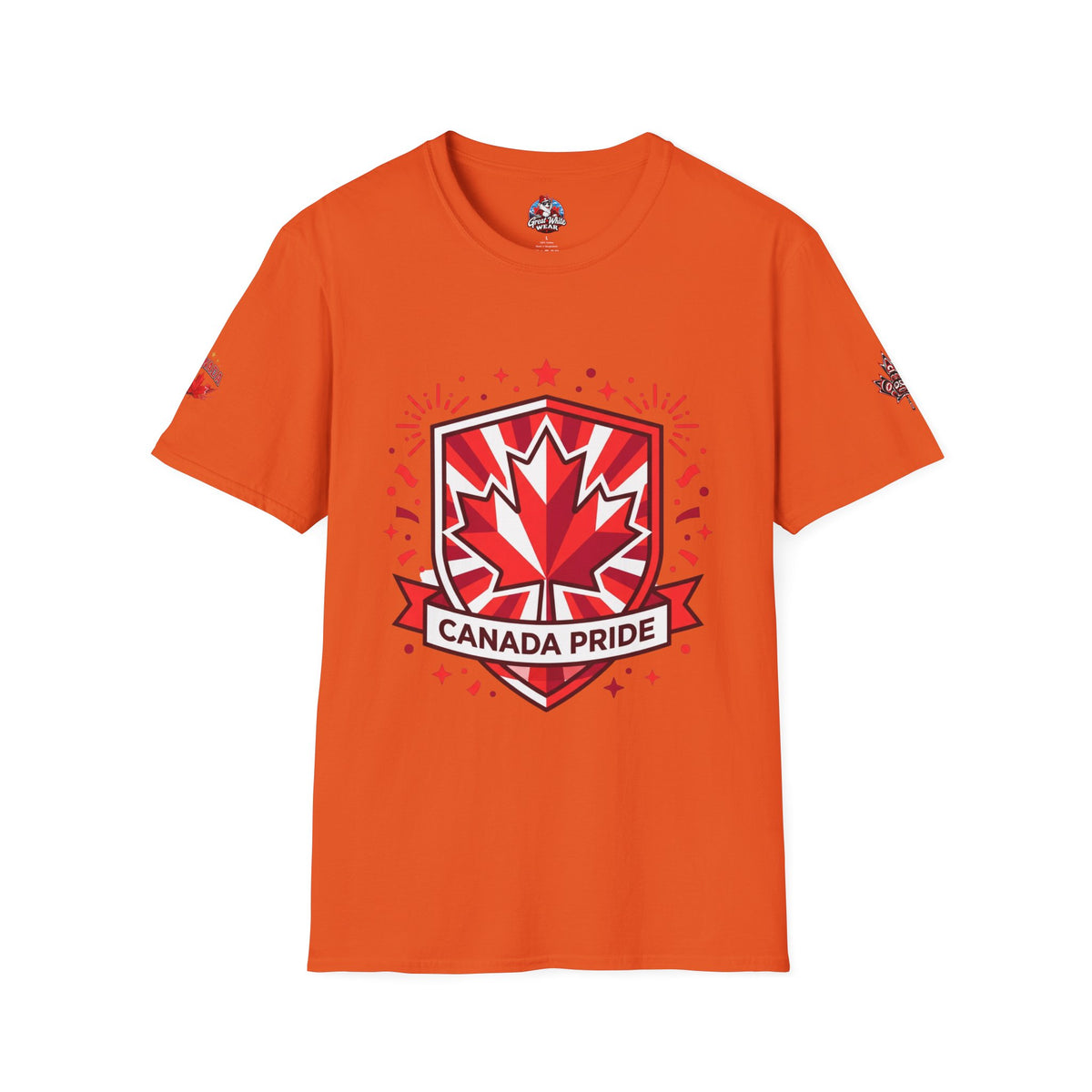 Mens Canada Pride T-Shirt — Red Maple Shield Design