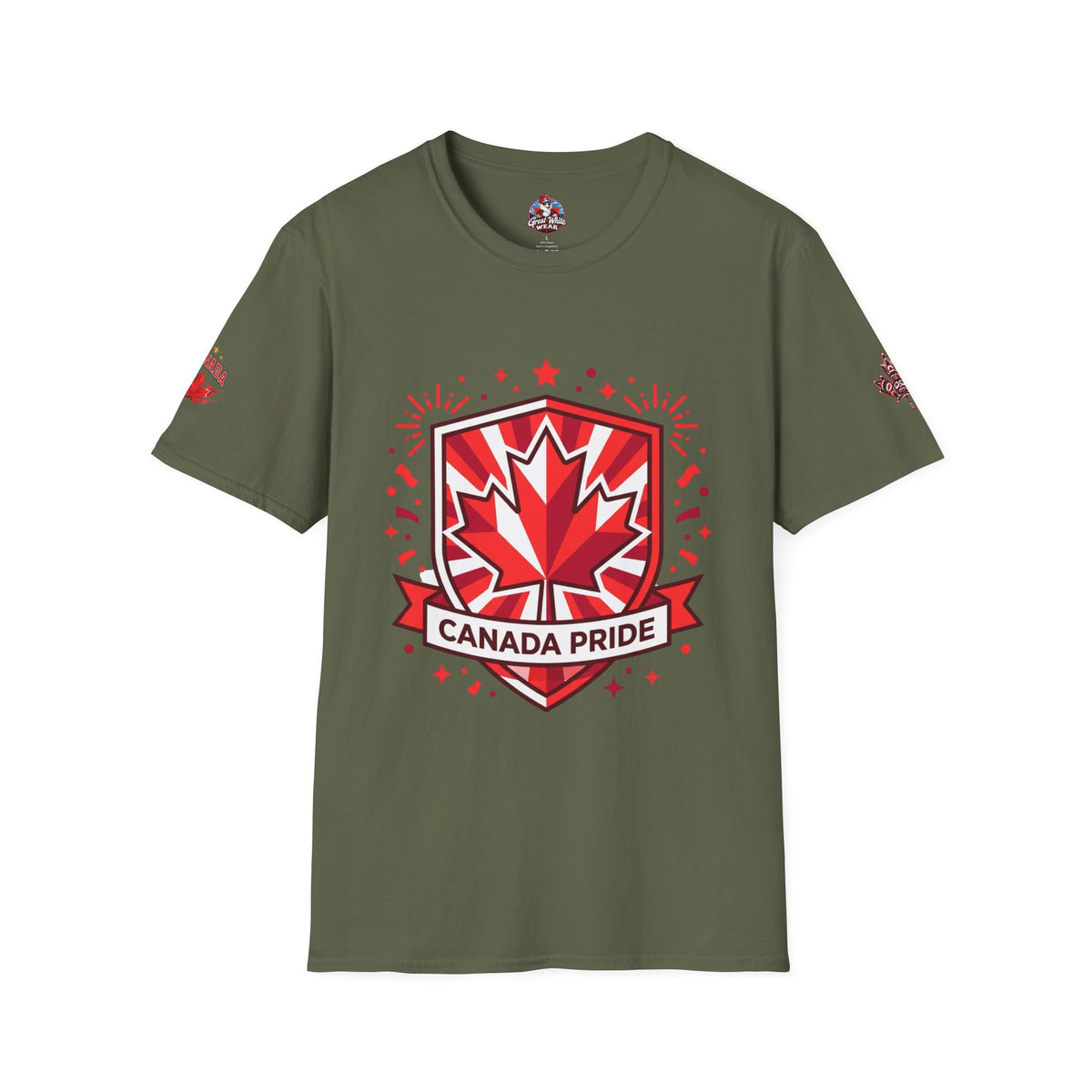 Womens Canada Pride T-Shirt — Red Maple Shield Canada Pride Tee